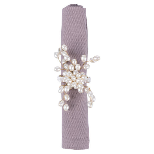 ANILLO P SERVILLETA FLOR/PERLAS