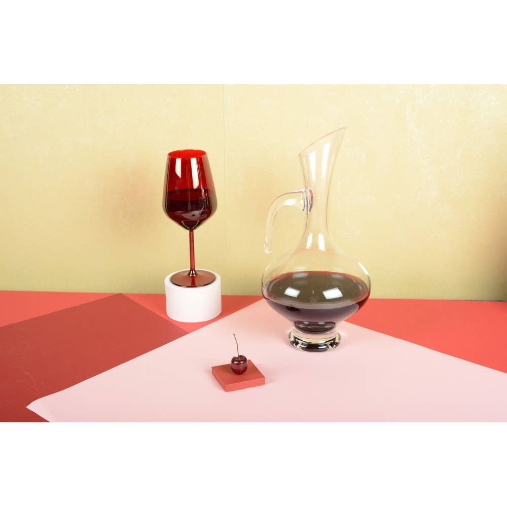 Garrafón de vidrio para vino 18x18x36 cm