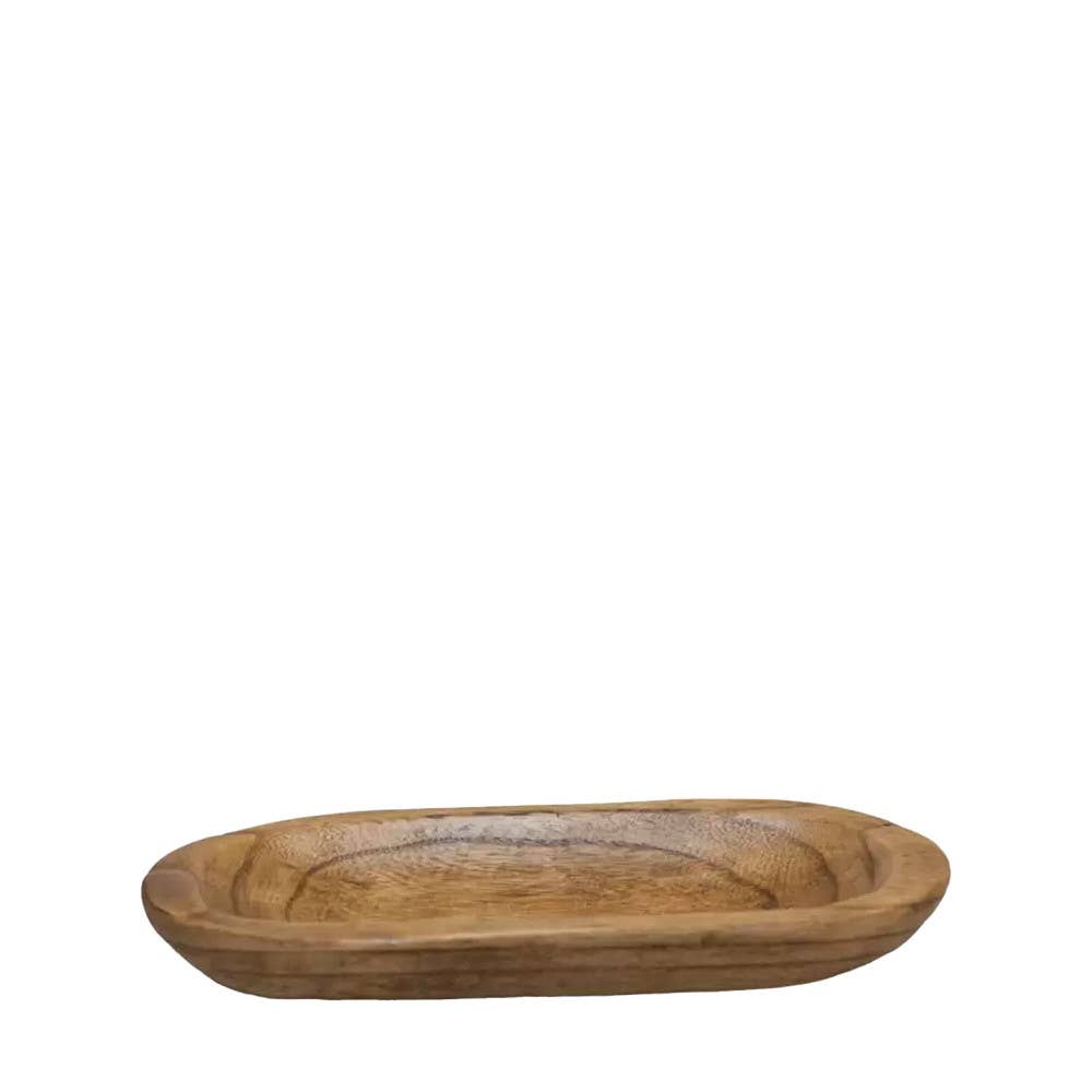 Bandeja decorativa de madera 35x15x4,5cm
