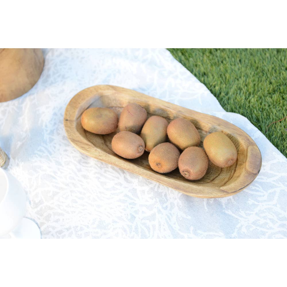 Bandeja decorativa de madera 35x15x4,5cm