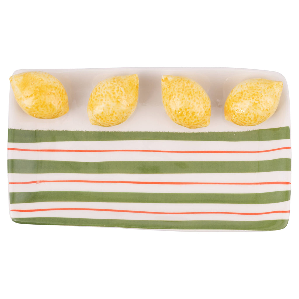 Plato decorativo Fruit Life con diseño de limón