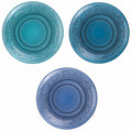 Set de 6 platos para pan Imperial Ocean de vidrio, 15 cm, set de 3 colores surtidos
