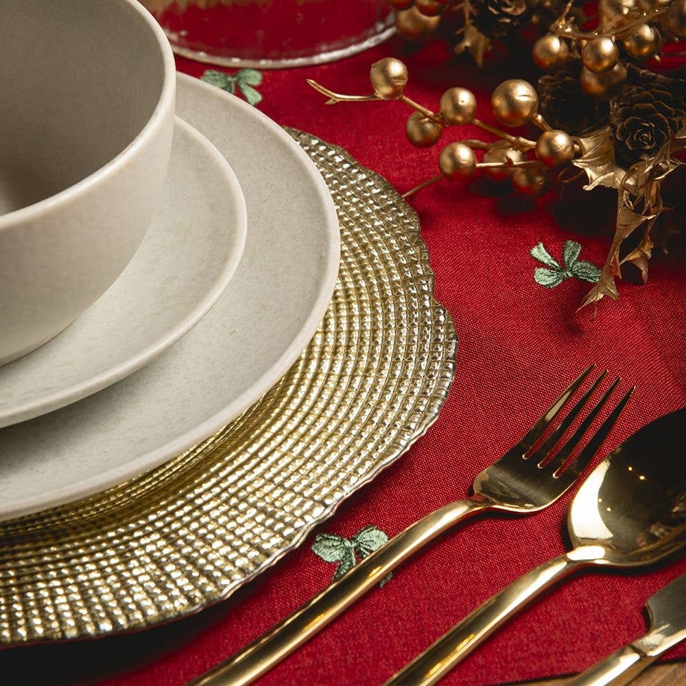 BAJO PLATO DE CRISTAL CHAMPAGNE 33CM