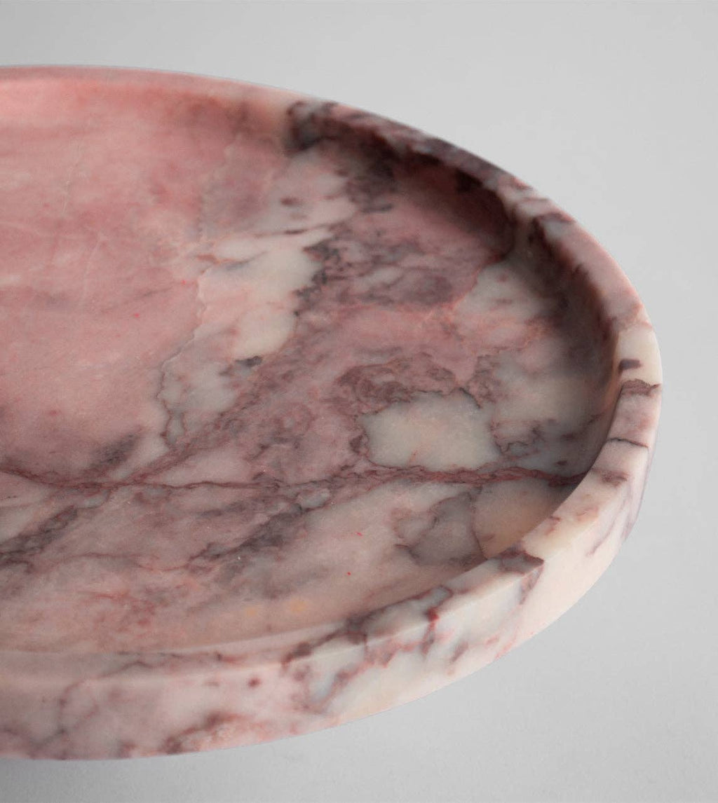 Soporte para pastel de mármol rosa