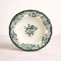 Plato hondo de porcelana verde de 22 cm FAUSTINE