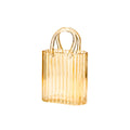 Jarrón Bolso de Mano Amarillo Transparente 18x10x27cm