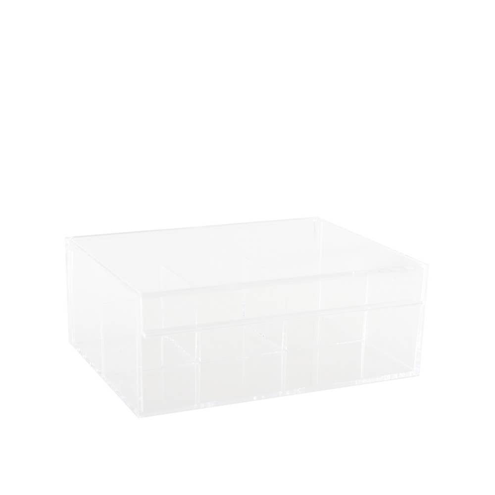 Caja para té con 4 compartimentos 21,6 x 16,8 x 8,5 cm