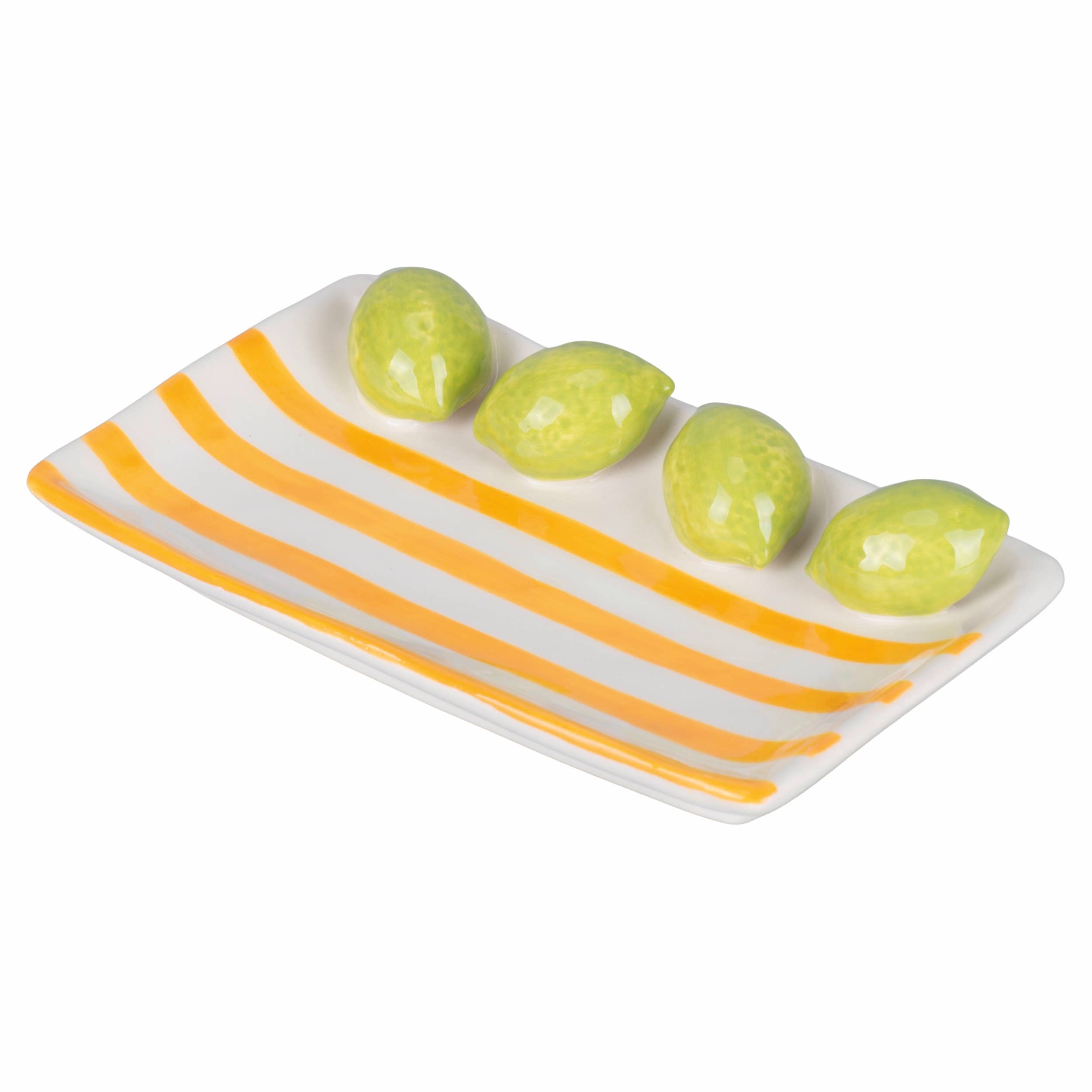 Plato decorativo Fruit Life con diseño de limones