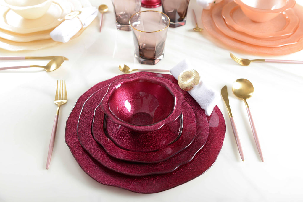Plato de presentación fucsia