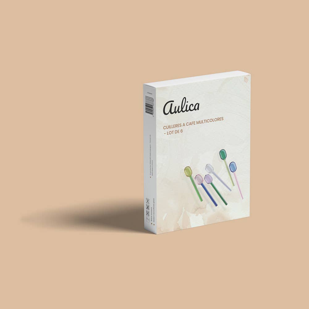 Juego de 6 cucharillas multicolores