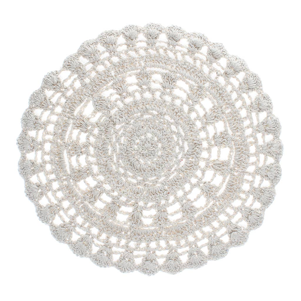 Mantel individual de ganchillo - Marfil