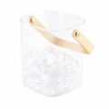 Cubo para hielo con mango de madera 11.5x11x11cm