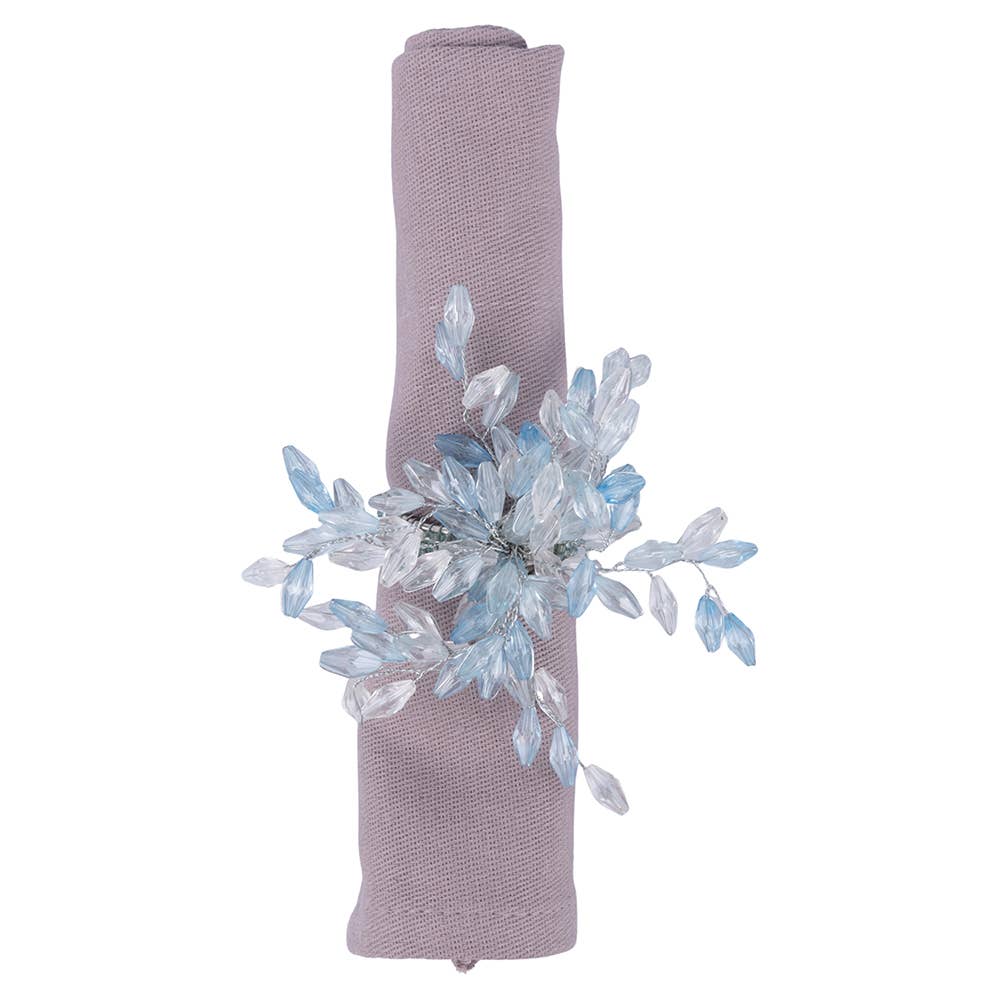ANILLO P SERVILLETA FLOR AZUL