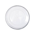 Bajo plato bola plateada