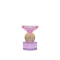 Candelabro ámbar y violeta h14cm