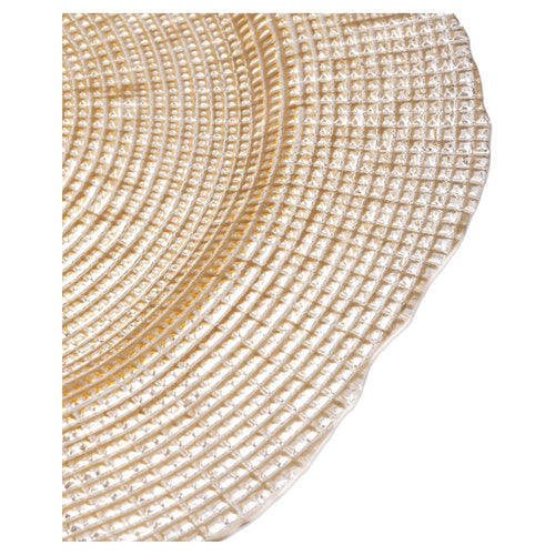 BAJO PLATO DE CRISTAL CHAMPAGNE 33CM