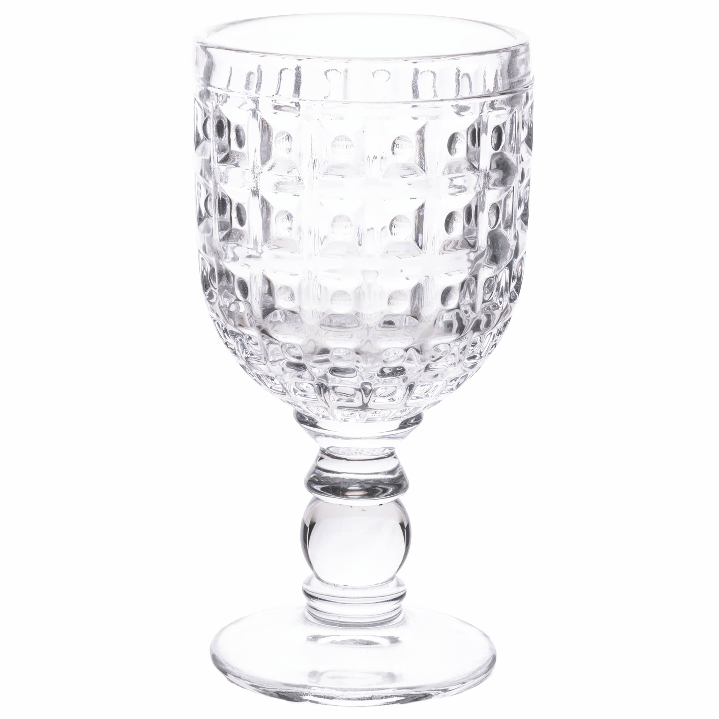 Set de 6 copas geométricas de 310 ml en vidrio