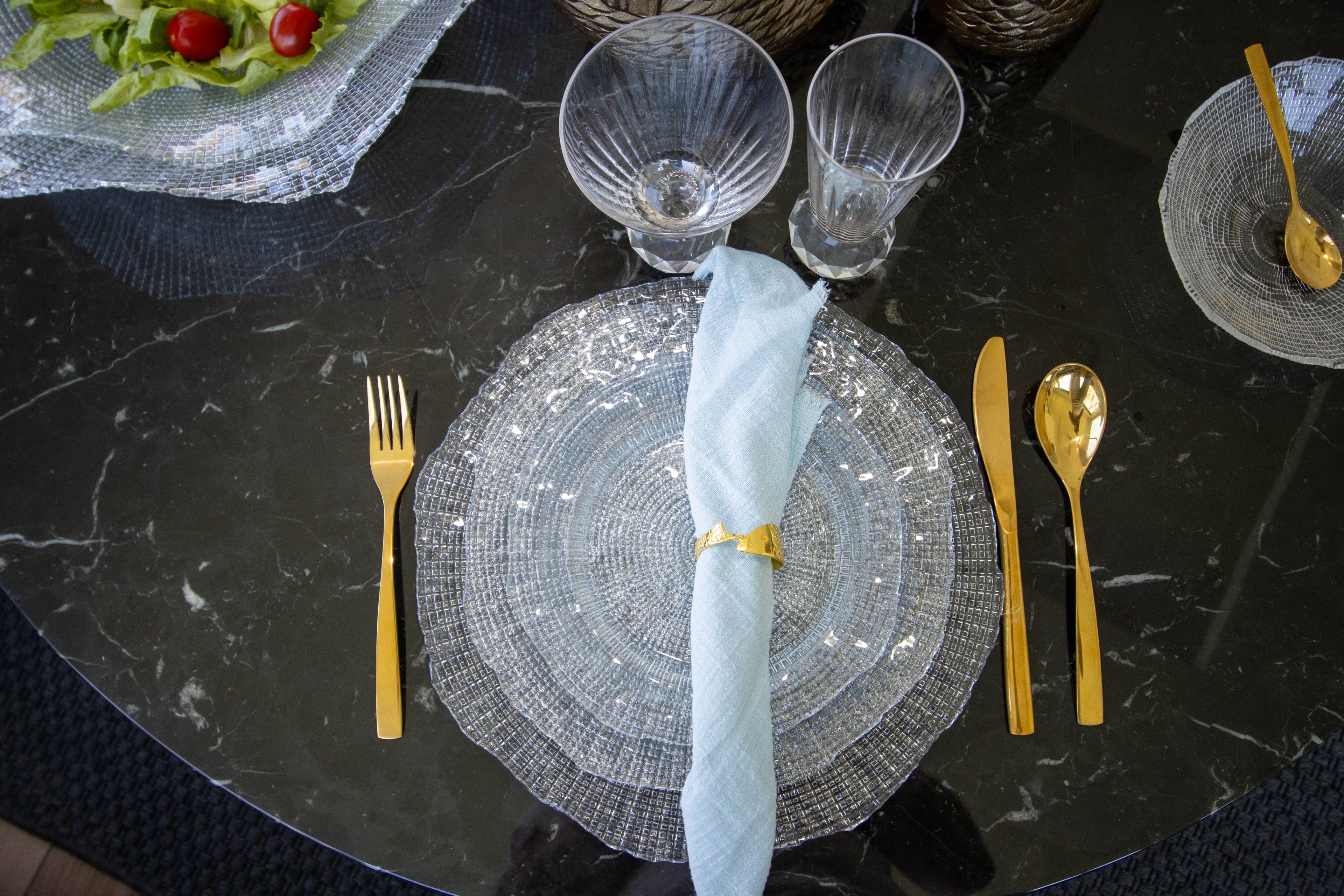 Plato llano transparente 27cm