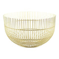 Cesta grande para pan dorada 20x20x12 cm