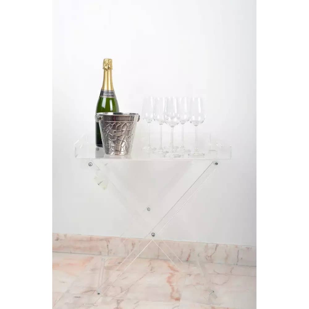 Cubo de hielo con pinza de plata martillada 14cm